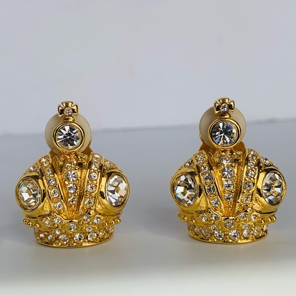 Joan Rivers Jewelry - Vintage Joan Rivers Crown Earrings